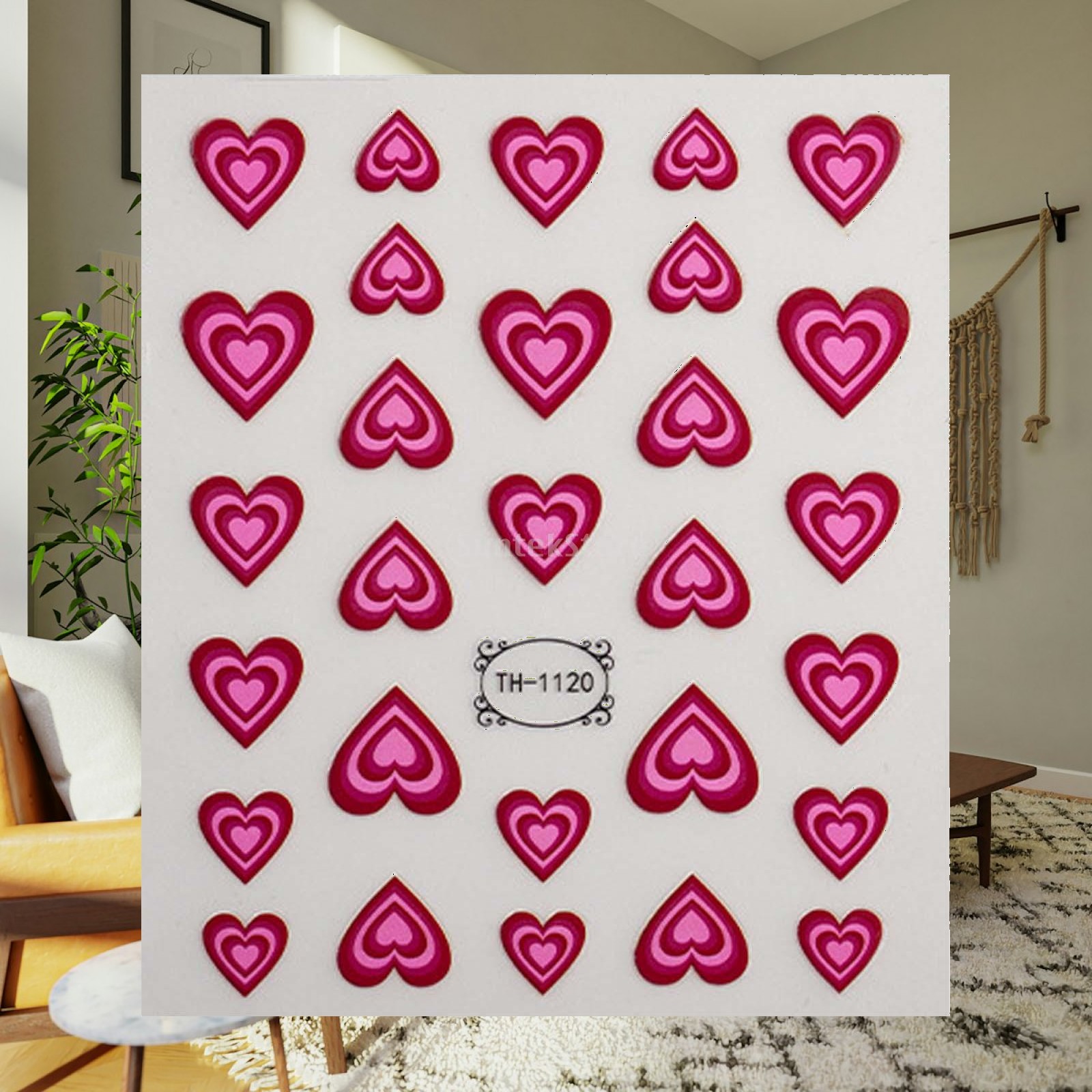 Nail Art Valentines Day - Sevgililer Günü 3D Kalp Şeklinde Tırnak