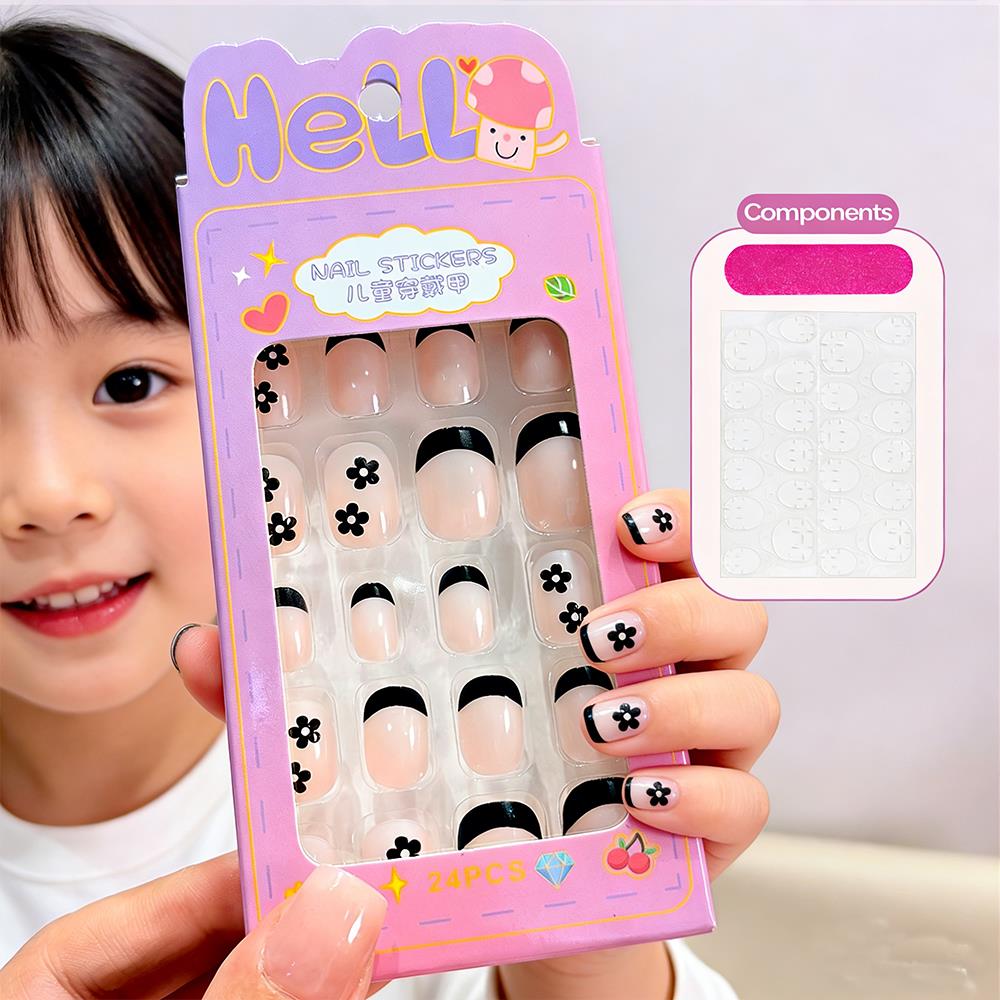 Nail Art Press On - 24 Adet/Kutu Çizgi Film Çocuklar İçin