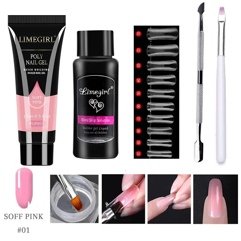 Nail Art Ombre - LIMEGIRL 15 ml Tırnak Uzatma Jel