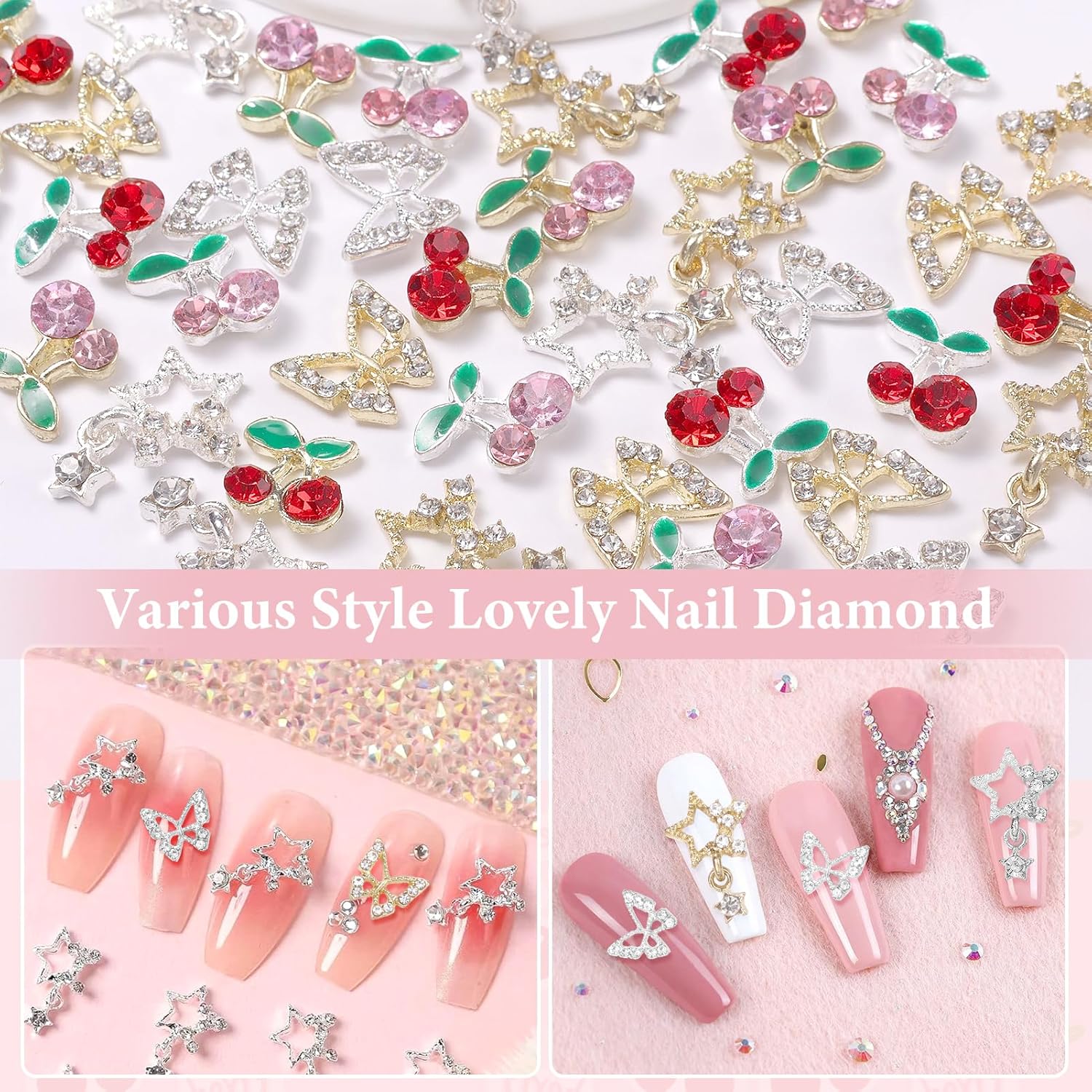 40 Adet Alaşım Tırnak Taşlar T - Nail Art Valentines Day incelemesi ve fiyatı