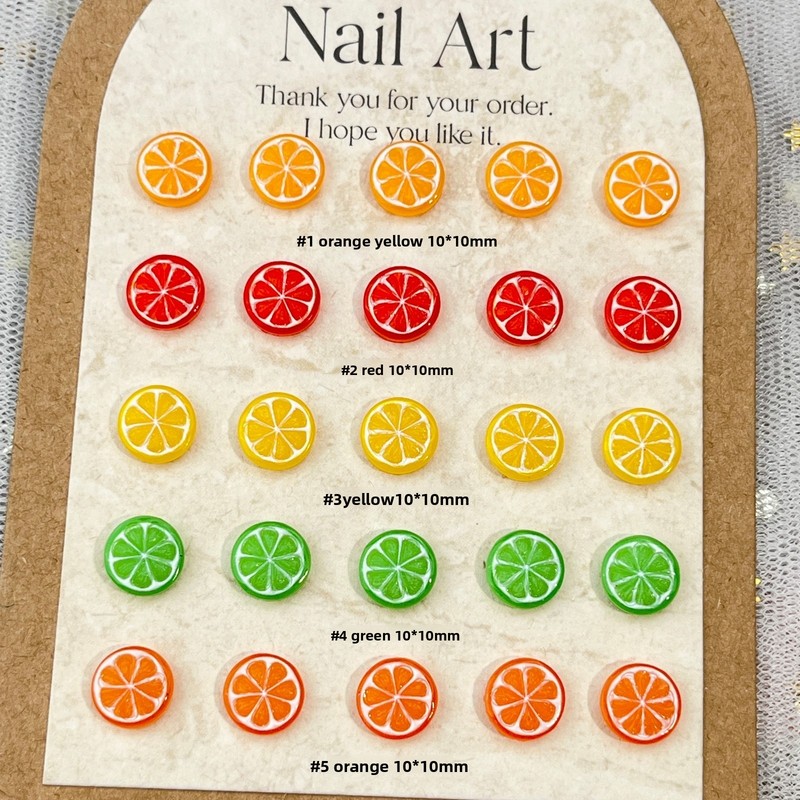 20 adet 3D Mini Simüle Gıda Li - Nail Art Orange incelemesi ve fiyatı