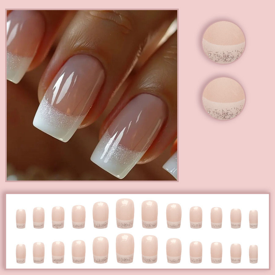 24 adet/set Orta Boy Kare Şekl - Nail Art Press On incelemesi ve fiyatı