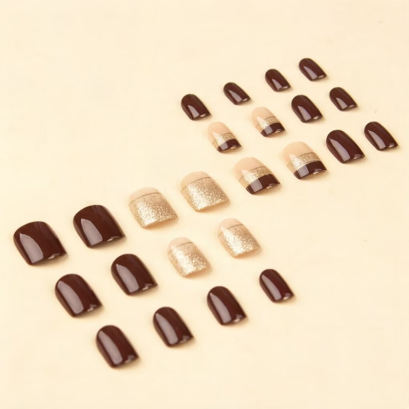 Kadınlar için kısa kare takma  - Nail Art Press On incelemesi ve fiyatı