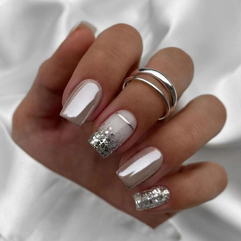 Kadınlar için kısa kare takma  - Nail Art Press On incelemesi ve fiyatı