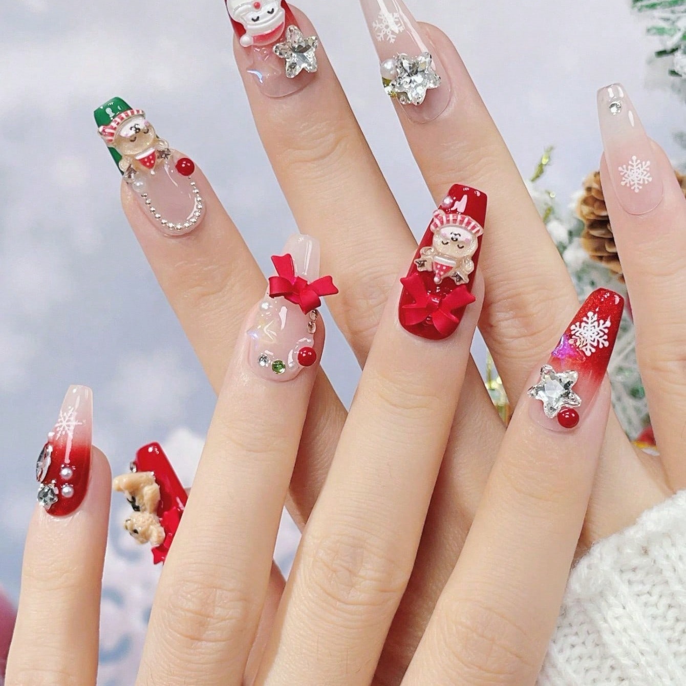 10 adet El Yapımı Tabut Şekill - Nail Art Press On incelemesi ve fiyatı