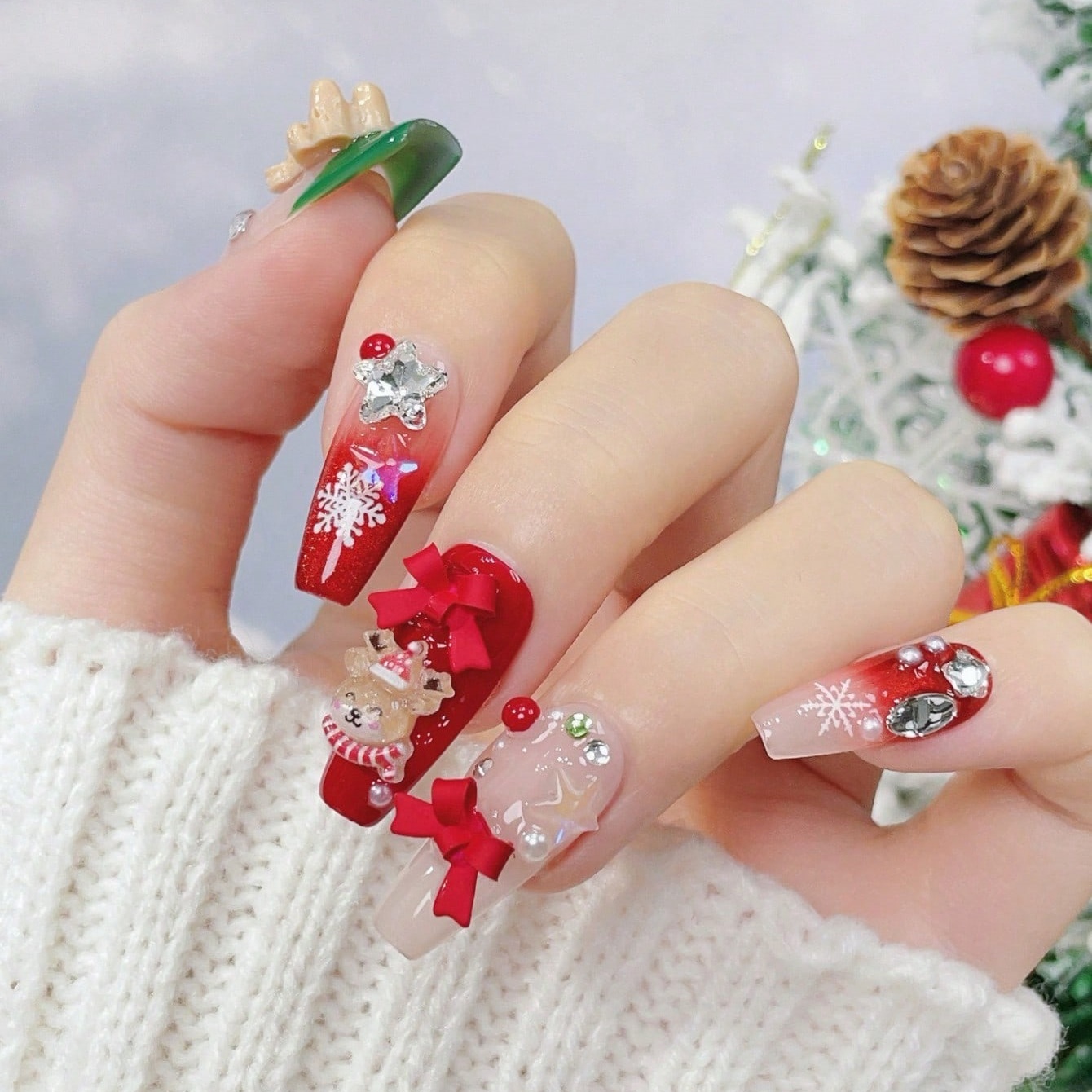 10 adet El Yapımı Tabut Şekill - Nail Art Press On incelemesi ve fiyatı